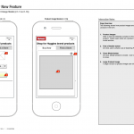 Selected product wireframe